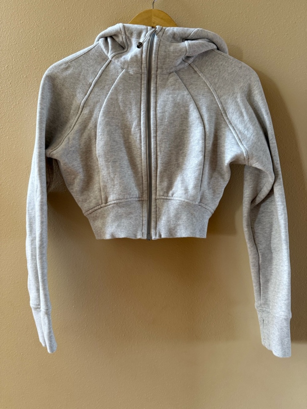 lululemon athletica Light Gray Cropped Full-Zip Hoodie